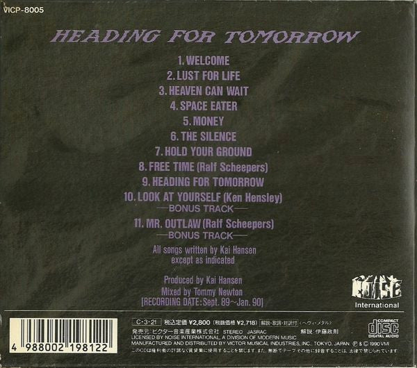Gamma Ray : Heading For Tomorrow (CD, Album, Sli)