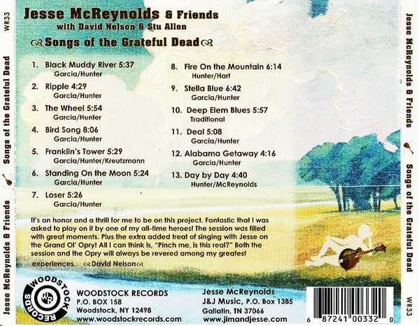 Jesse McReynolds & Friends With David Nelson & Stu Allen : Songs Of The Grateful Dead (CD, Album)