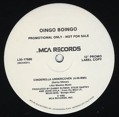 Oingo Boingo : Cinderella Undercover / Winning Side (12", Single, Promo)