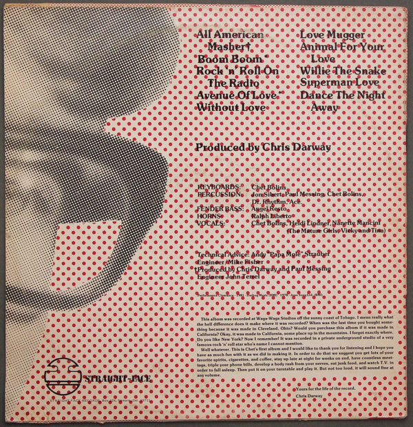 Chet Bolins : All American Masher (LP, Album, Mixed, Red)