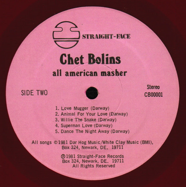 Chet Bolins : All American Masher (LP, Album, Mixed, Red)