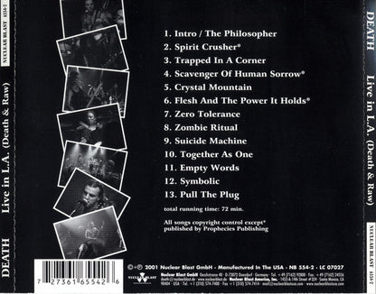 Death (2) : Live In L.A. (Death & Raw) (CD, Album)