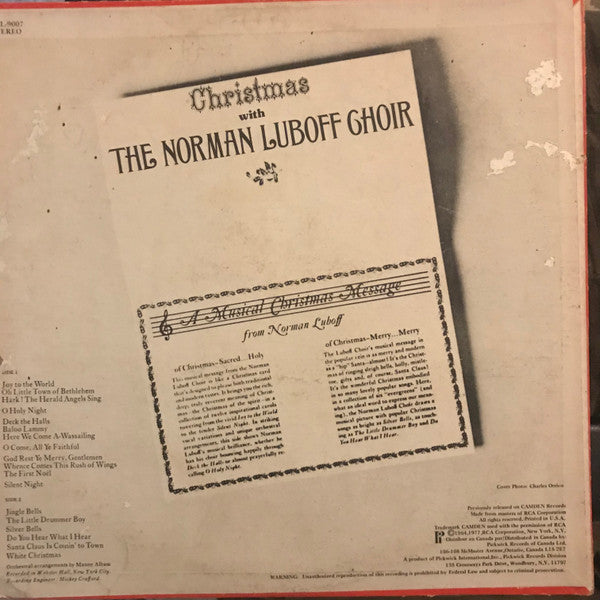 Norman Luboff Choir : Christmas With The Norman Luboff Choir (LP, Album, RE)