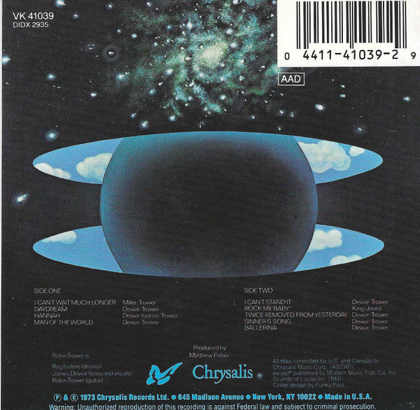 Robin Trower : Twice Removed From Yesterday (CD, Album, RE)