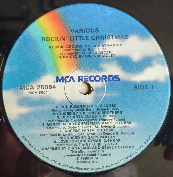 Various : Rockin' Little Christmas (LP, Comp, Glo)