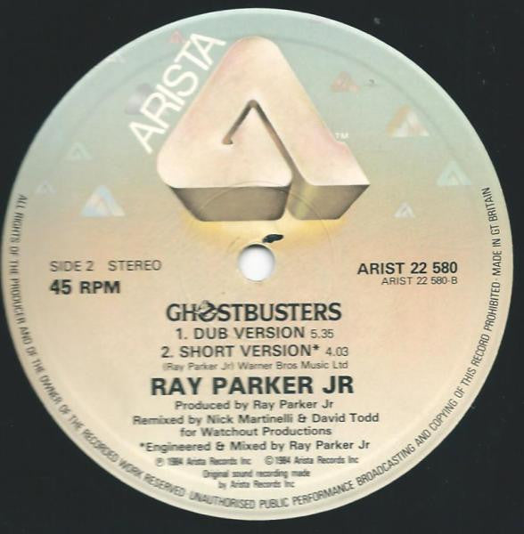 Ray Parker Jr. : Ghostbusters (Extended Version) (12")