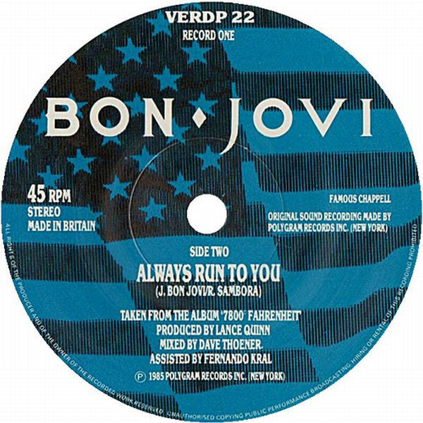 Bon Jovi : Hardest Part Is The Night (2x7", Single, Ltd)