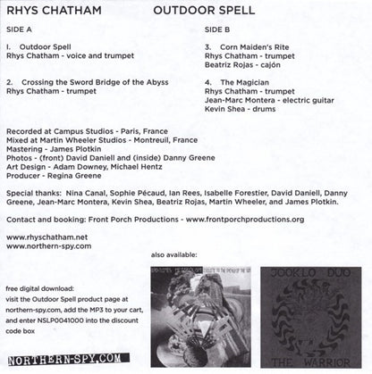 Rhys Chatham : Outdoor Spell (LP, Album, Ltd)