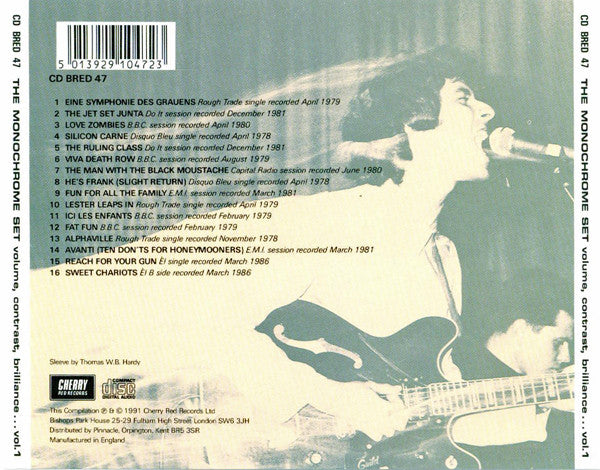 The Monochrome Set : Volume, Contrast, Brilliance... (Sessions & Singles Vol. 1) (CD, Comp, RE)