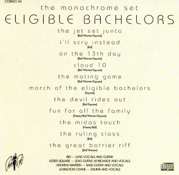 The Monochrome Set : Eligible Bachelors (CD, Album, RE)