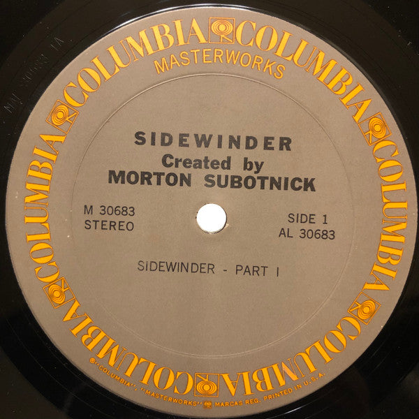 Morton Subotnick : Sidewinder (LP, Album, RP, Pit)