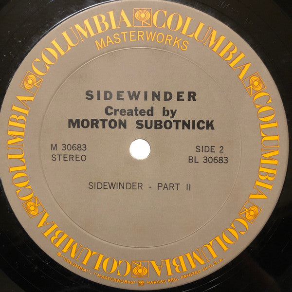 Morton Subotnick : Sidewinder (LP, Album, RP, Pit)