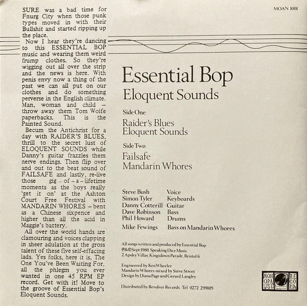 Essential Bop : Eloquent Sounds (7", EP, Sma)