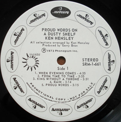 Ken Hensley : Proud Words On A Dusty Shelf (LP, Album, Promo, Gat)