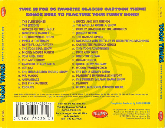 Various : Toon Tunes - Funny Bone Favorites (CD, Comp)