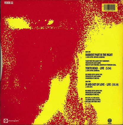 Bon Jovi : Red Hot And 2 Parts Live (12", Red)