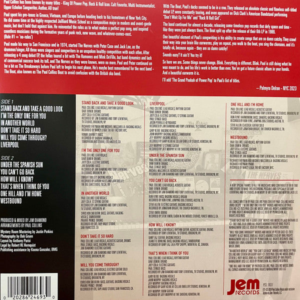 Paul Collins : Stand Back And Take A Good Look (LP, Album, Ltd, Blu)