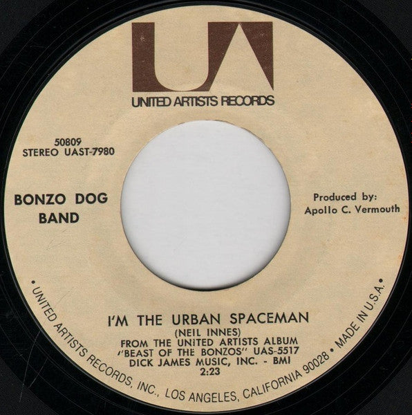 Bonzo Dog Band* : I'm The Urban Spaceman / Canyons Of Your Mind (7", RE)