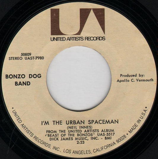 Bonzo Dog Doo-Dah Band : I'm The Urban Spaceman / Canyons Of Your Mind (7", RE)