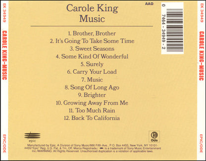 Carole King : Music (CD, Album, RE)