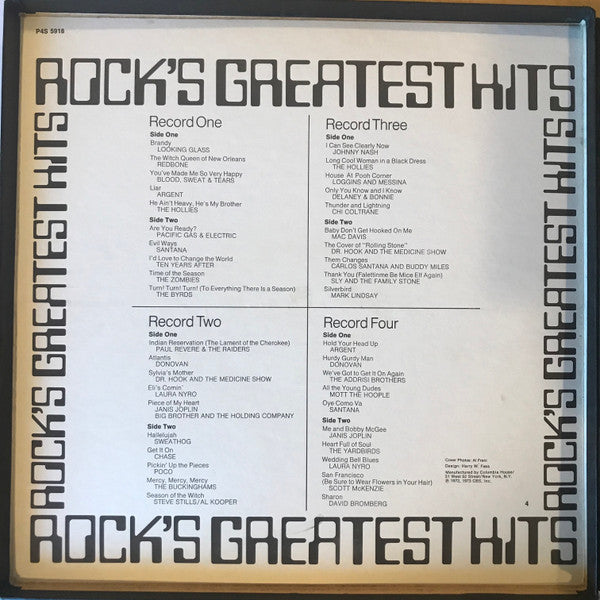 Various : Rock's Greatest Hits (4xLP, Comp + Box)