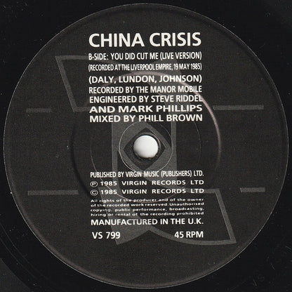 China Crisis : You Did Cut Me (7", Single)