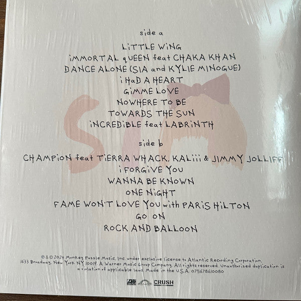 Sia : Reasonable Woman (LP, Album, Pin)