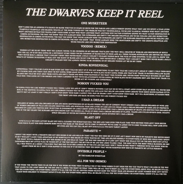 Dwarves : Keep It Reel (LP, Album)