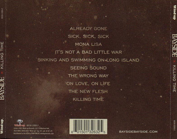 Bayside : Killing Time (CD, Album)
