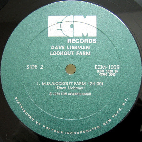 Dave Liebman* : Lookout Farm (LP, Album)