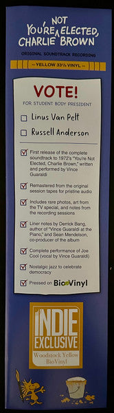 Vince Guaraldi : You're Not Elected, Charlie Brown (Original Soundtrack Recording) (LP, Album, Bioplastic, RM, Yel)