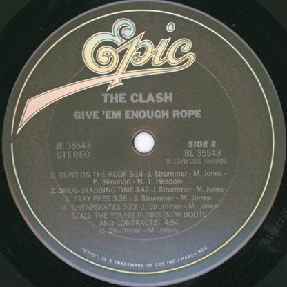 The Clash : Give 'Em Enough Rope (LP, Album, RP)