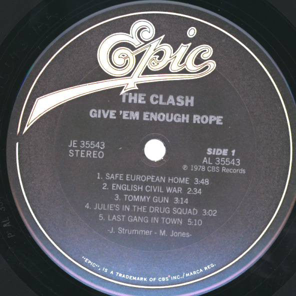 The Clash : Give 'Em Enough Rope (LP, Album, RP)