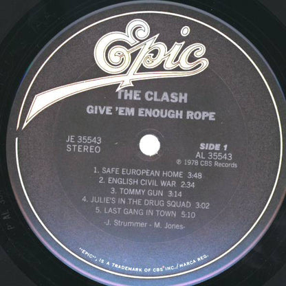 The Clash : Give 'Em Enough Rope (LP, Album, RP)
