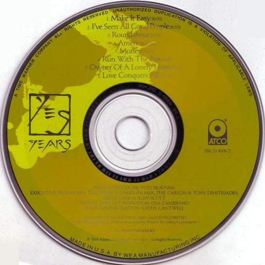 Yes : YesYears (CD, Comp, Promo, Smplr)