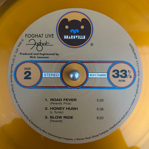 Foghat : Live (LP, Album, Ltd, RE, Tra)