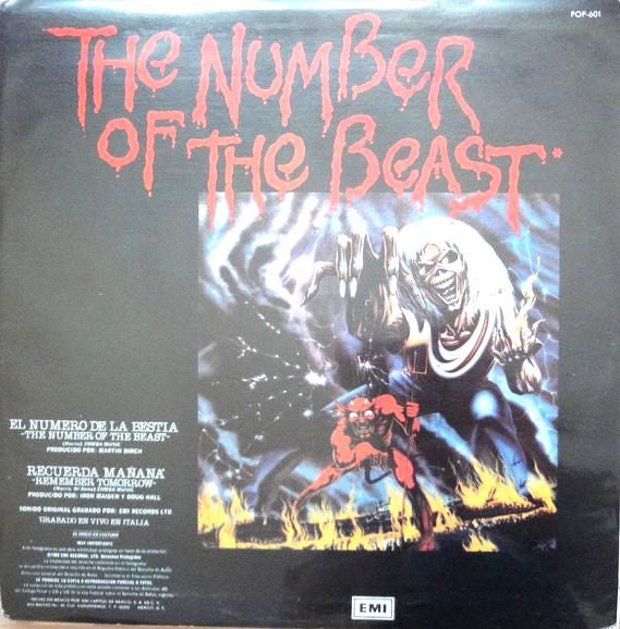Iron Maiden : The Number Of The Beast (12", Single)