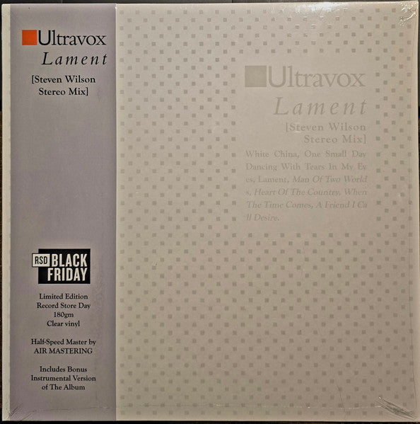 Ultravox : Lament (Steven Wilson Stereo Mix) (LP, Album, RE + LP + RSD, Ltd, RE, Cle)