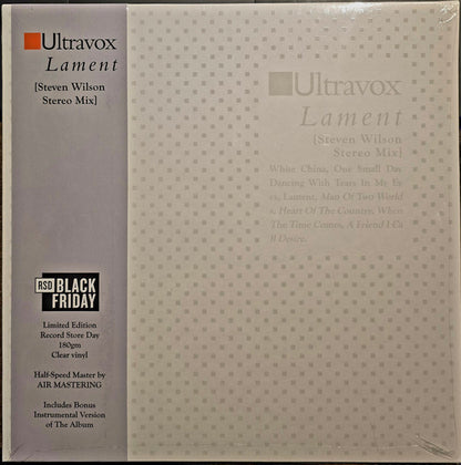 Ultravox : Lament (Steven Wilson Stereo Mix) (LP, Album, RE + LP + RSD, Ltd, RE, Cle)