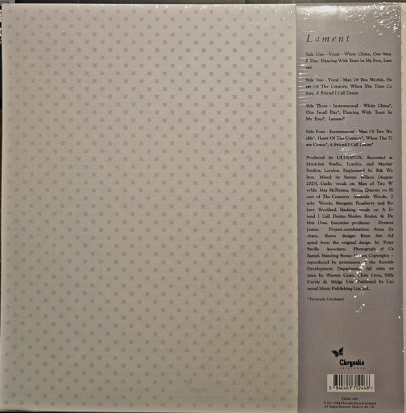 Ultravox : Lament (Steven Wilson Stereo Mix) (LP, Album, RE + LP + RSD, Ltd, RE, Cle)