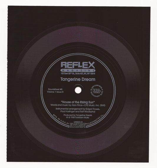 Tangerine Dream : House Of The Rising Sun (Flexi, 6", Shape, S/Sided, Single)