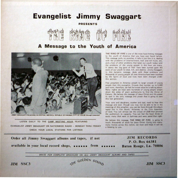 Jimmy Swaggart : The Ring Of Fire (LP)