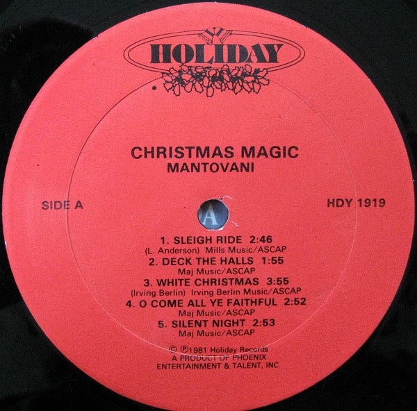 The Mantovani Orchestra : Mantovani Christmas Magic (LP, Album)