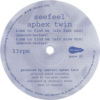 Seefeel / Aphex Twin : Time To Find Me (12", Single)
