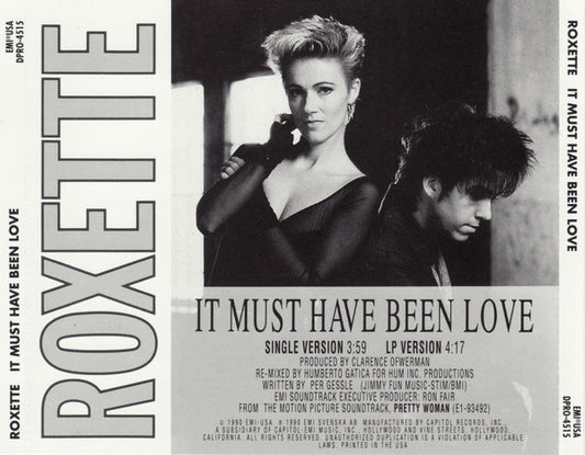 Roxette : It Must Have Been Love (CD, Single, Promo)