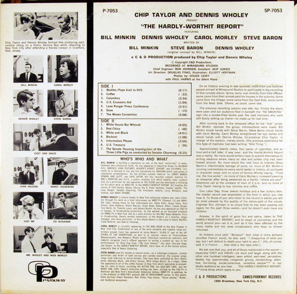 The Hardly Worthit-Players* : The Hardly-Worthit Report (LP, Album, Mono)