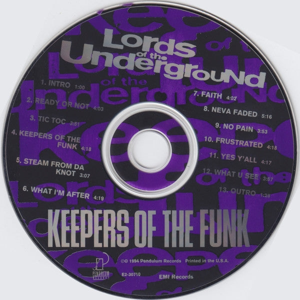 Lords Of The Underground : Keepers Of The Funk (CD, Album)