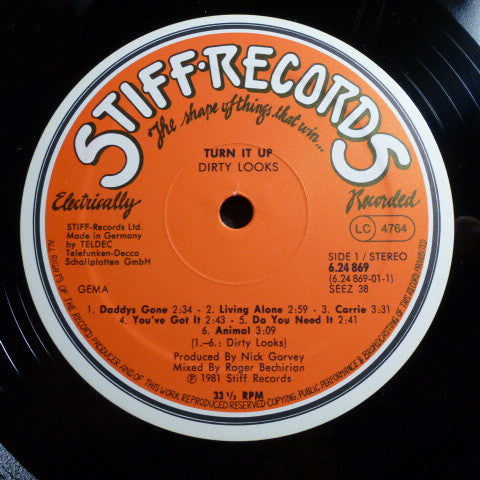 Dirty Looks : Turn It Up (LP, Album)