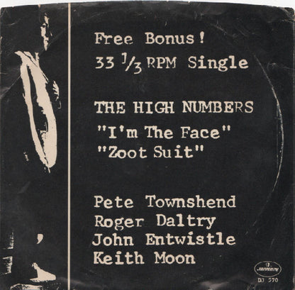 The High Numbers : I'm The Face (7", Promo)