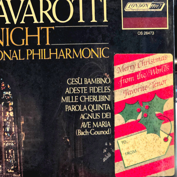 Luciano Pavarotti, National Philharmonic*, Kurt Herbert Adler : O Holy Night (LP, Album, RE, Gif)